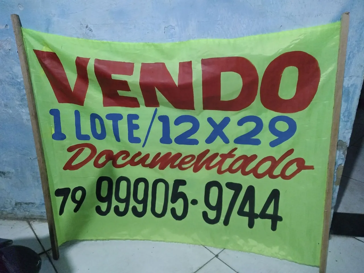 Vendo terreno medindo 12 x 29 no Abaís.