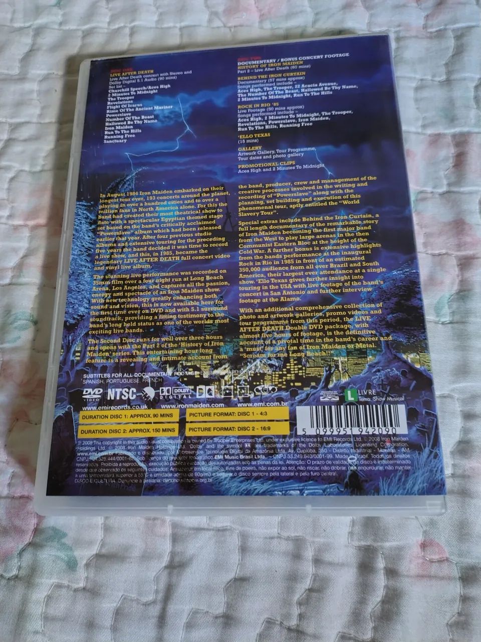 Dvd iron maiden Live after death duplo  - Foto 2