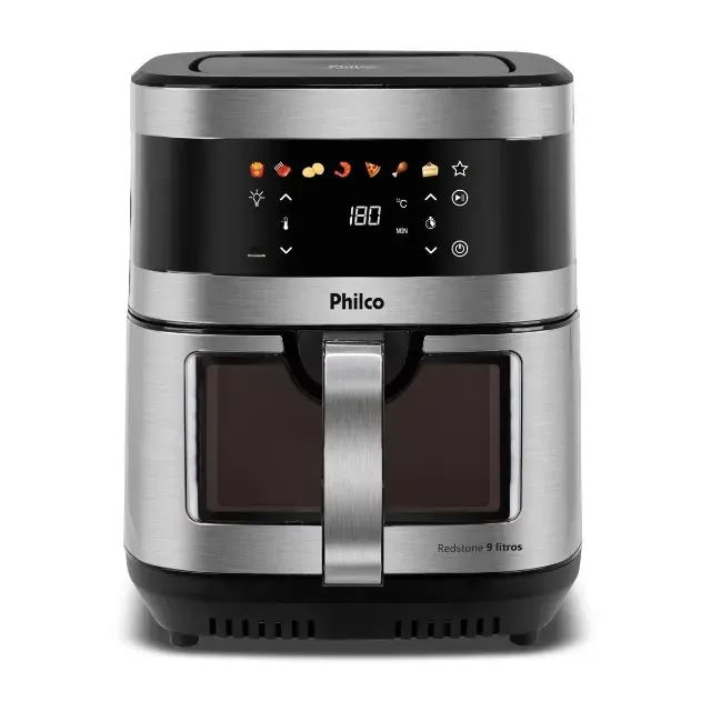 Air Fryer Philco 9L Visor Glass Painel Digital PAF90C
