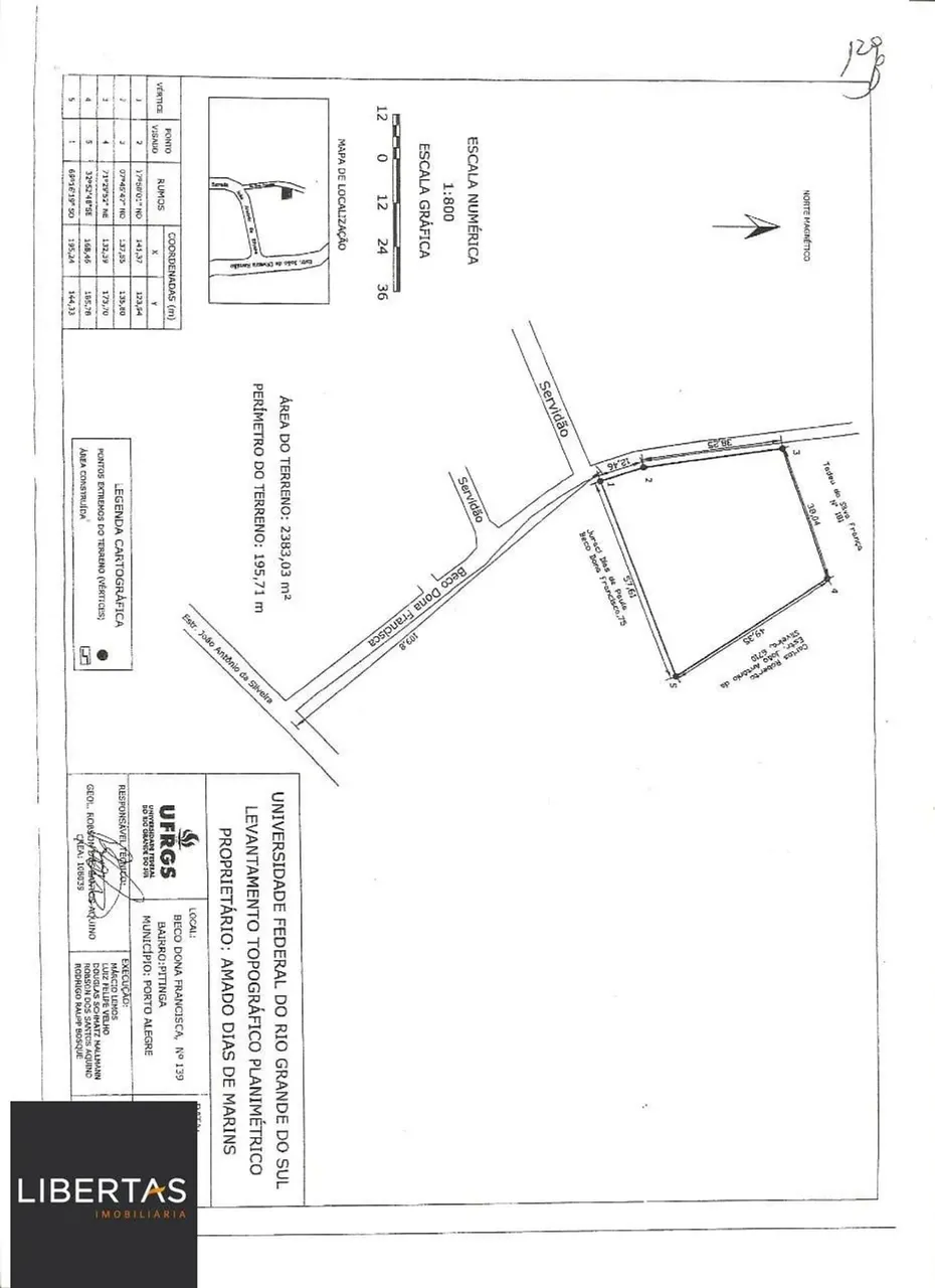 Terreno residencial com 2.383,03 m² no Bairro pitinga- Porto Alegre