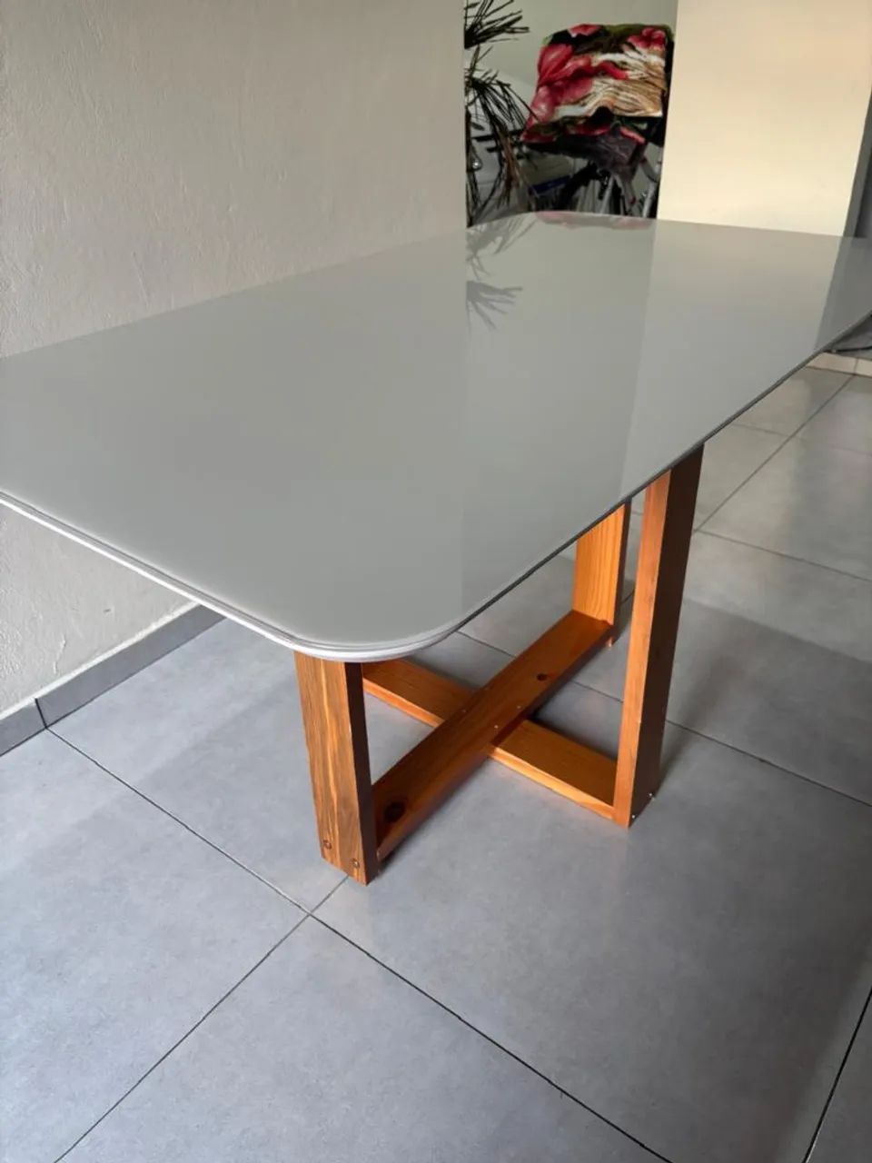 Mesa laqueada com tampo de vidro - Foto 2