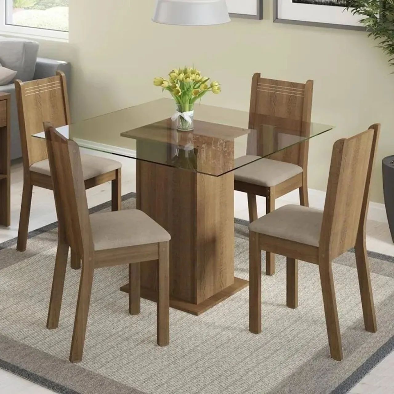 Mesa de vidro apenas a base sem cadeira