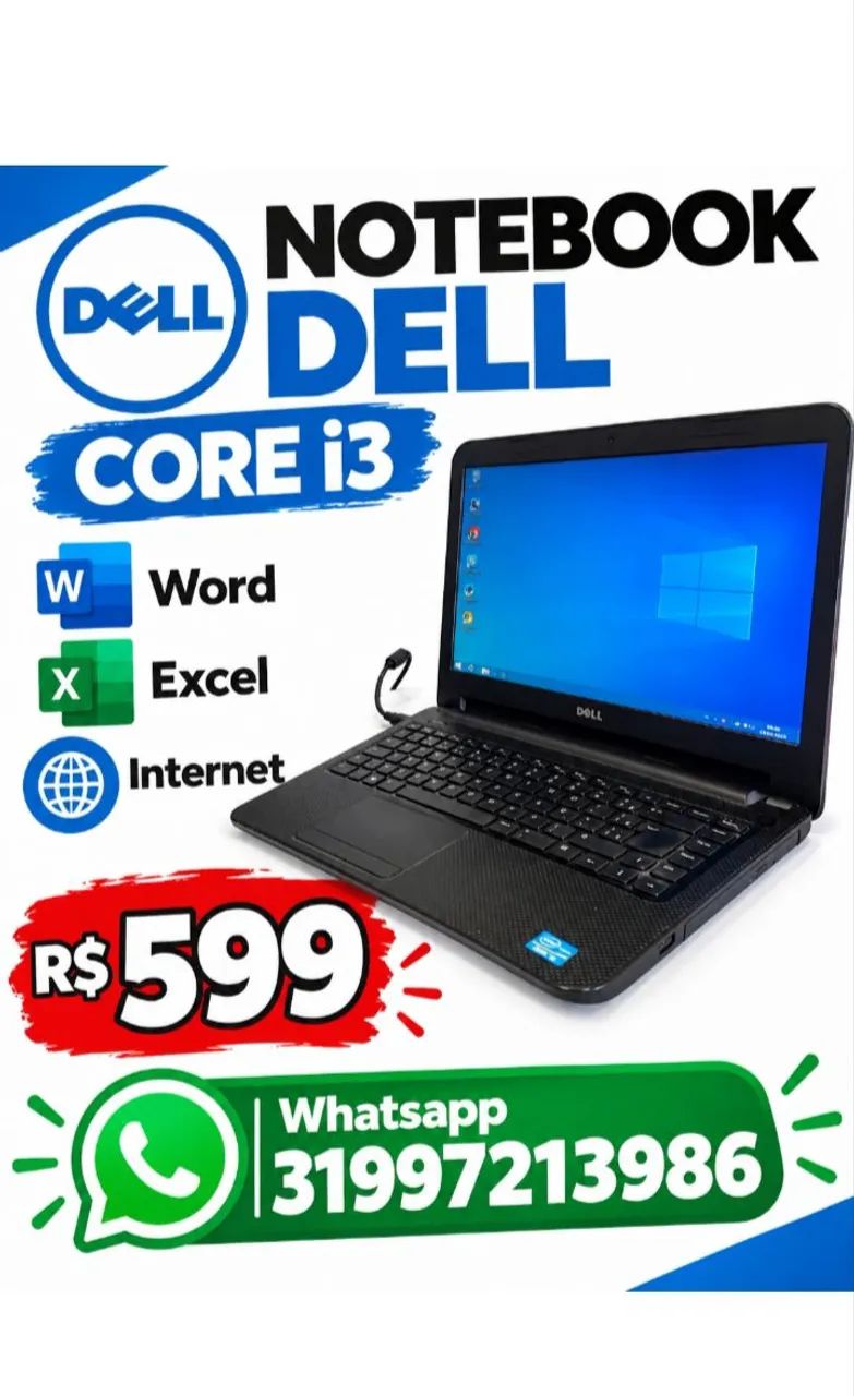 NOTEBOOK DELL PROMOÇÃO HOJE SEXTA 02/10