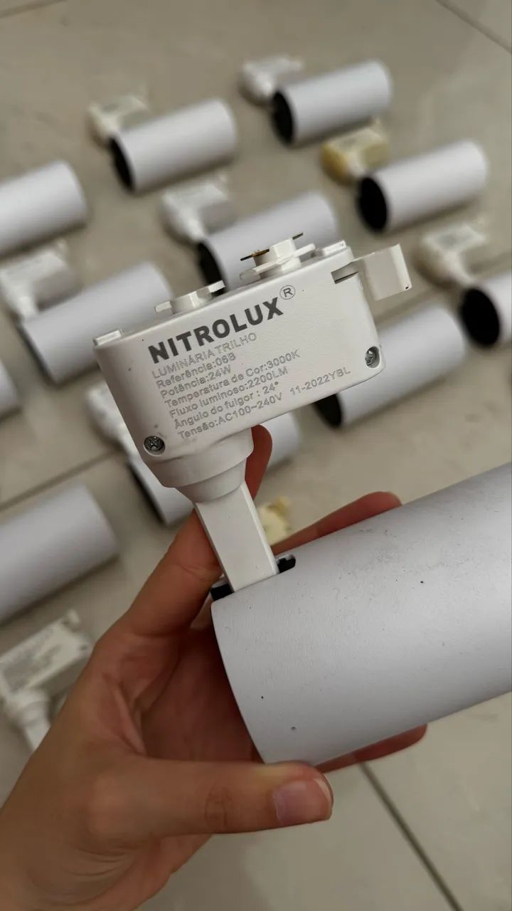 LUMINÁRIA TRILHO NITROLUX BRANCA  - Foto 2