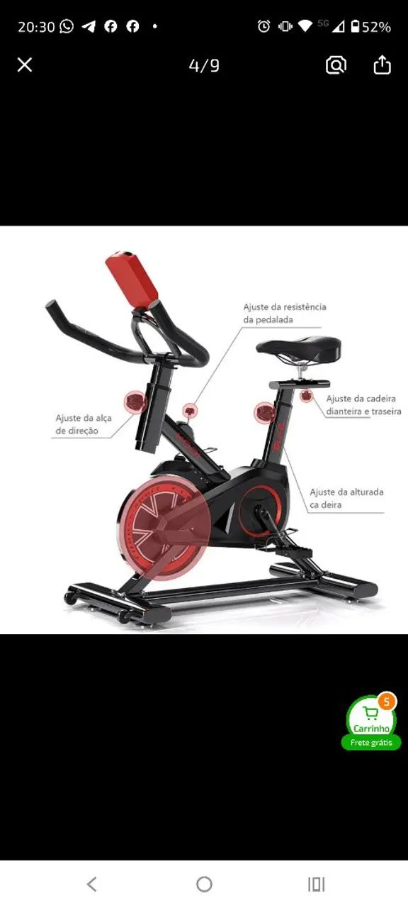 Bicicleta Ergométrica com nota fiscal ,usada 2x.
