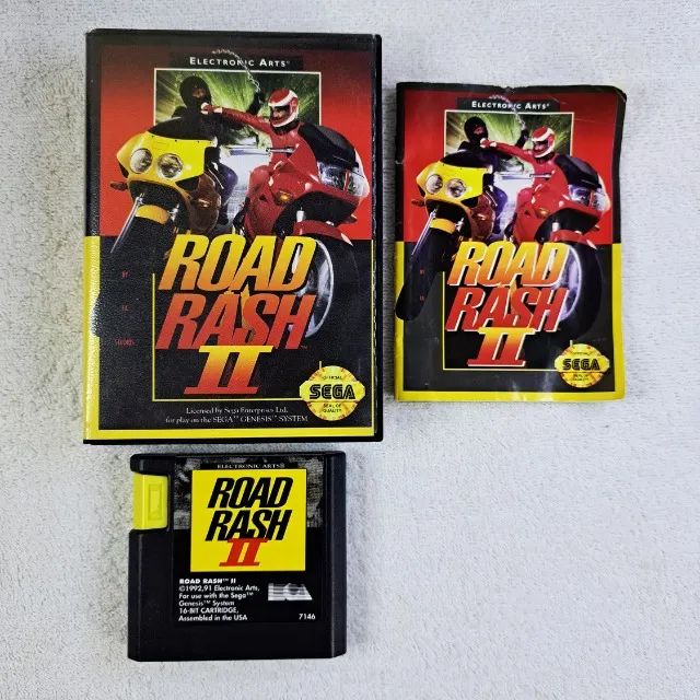 Road Rash Console Road Rash 2 Americano Completo Mega Drive - Original - Ótimo Estado ...
