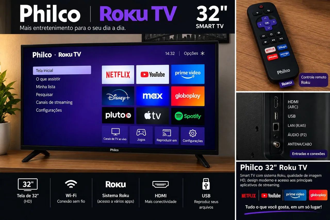 Smart tv Philco 32 polegadas