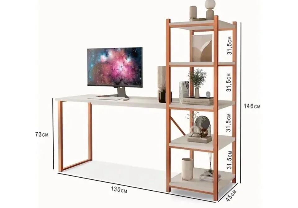 Escrivaninha com prateleiras - Foto 2