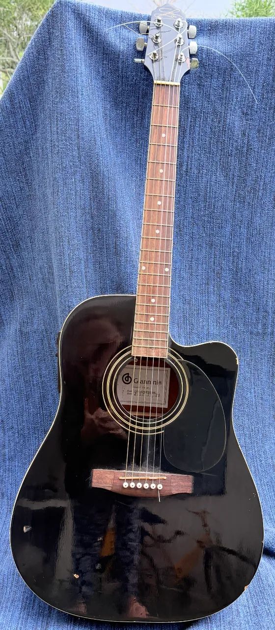Violão Eletroacústico, Giannini, Modelo: GF-1D CEQ BK