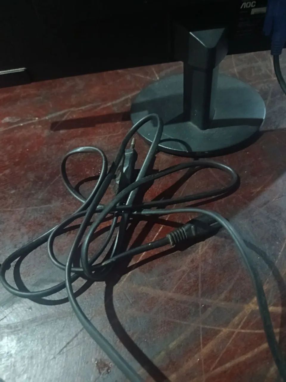 Monitor AOC 60hz com adaptador de VGA pra HDMI  - Foto 5