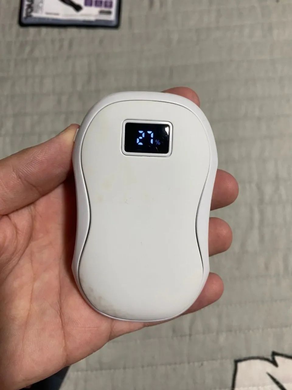 Powerbank + Aquecedor de Mão Digital N20 Branco
