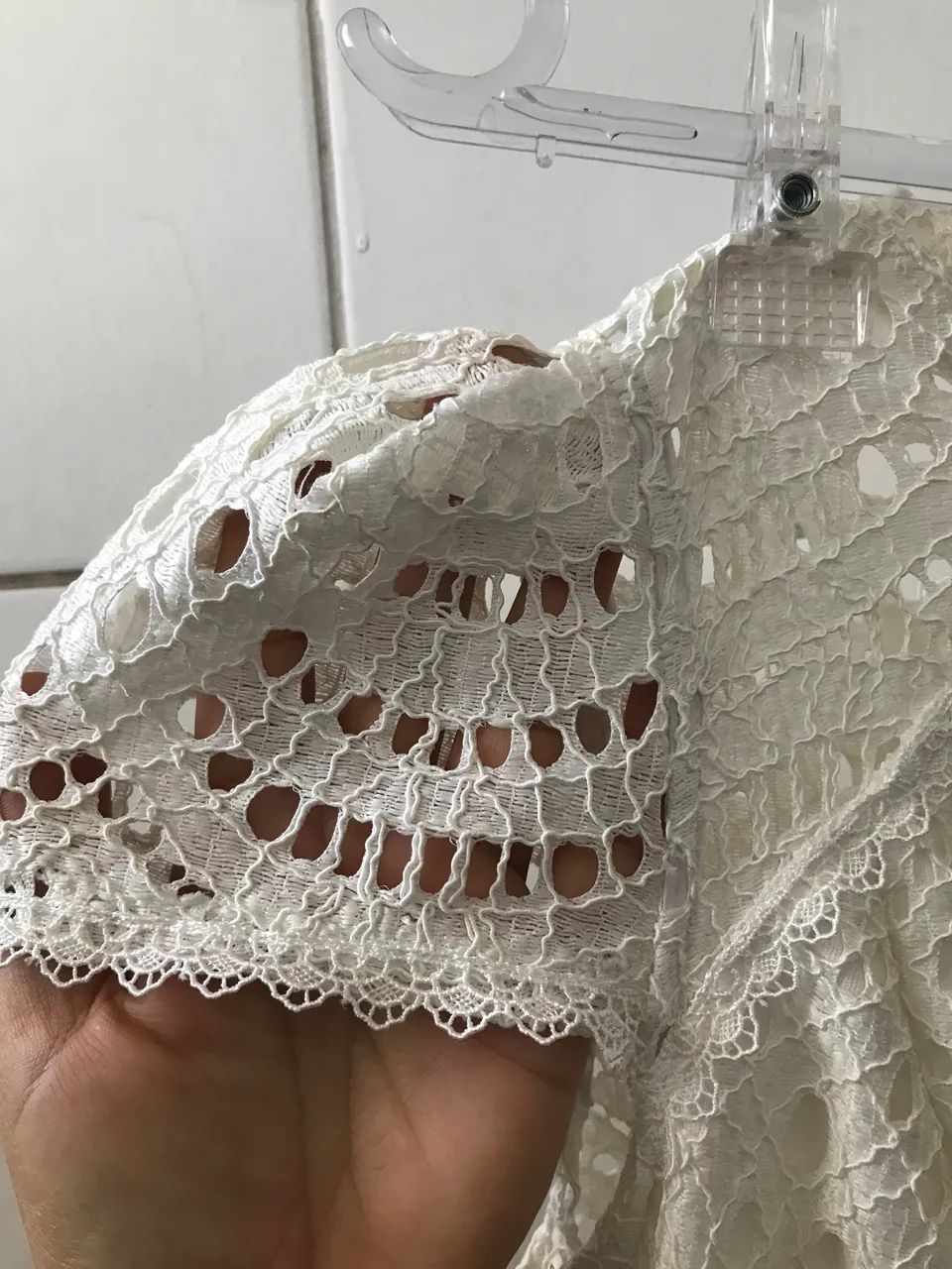 Vestido Branco (Off-White) mídi  - Foto 3