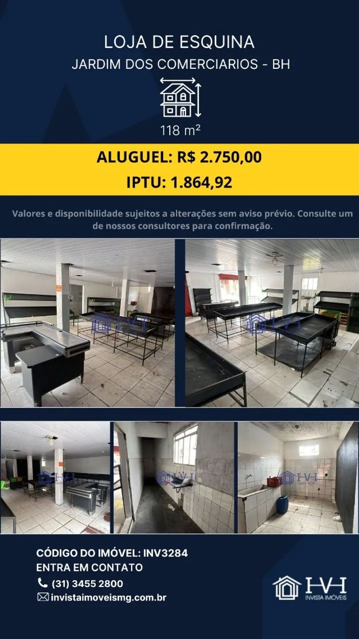 Loja de esquina no Jardim dos Comerciários 118m² 
