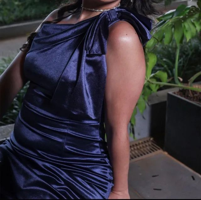 Vestido Azul - Marinho longo - Foto 4