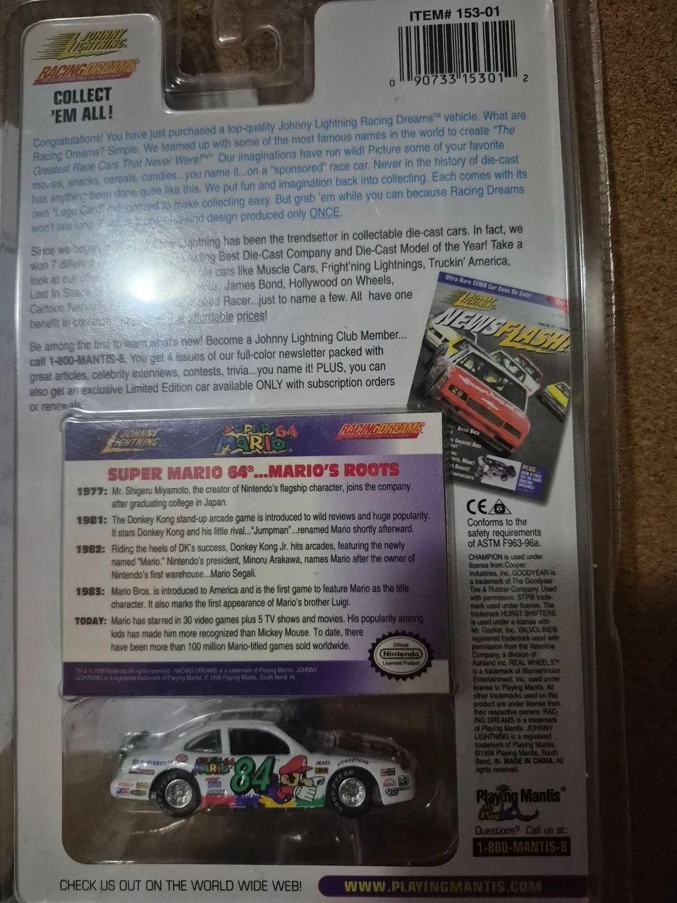 Mario Johnny Lightning Racing Dreams 1998 edição especial  - Foto 2
