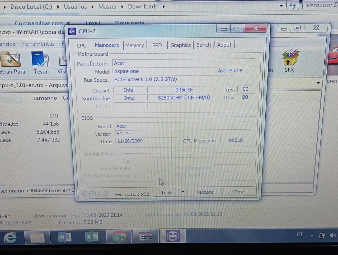 Notebook Acer aspire one 