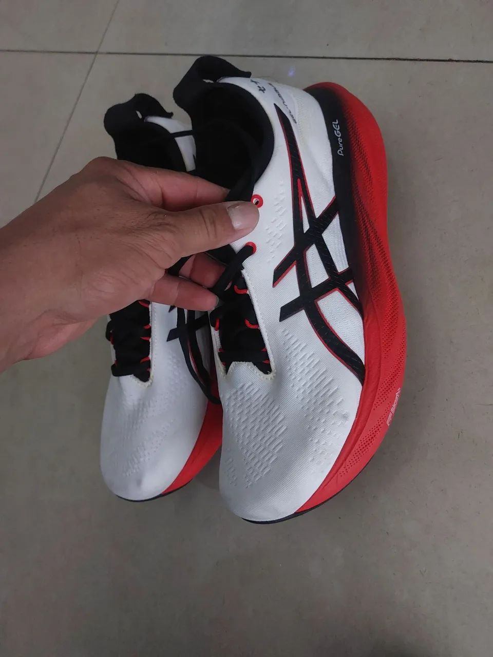 Tenis asics gel nimbus sena branco - Foto 2