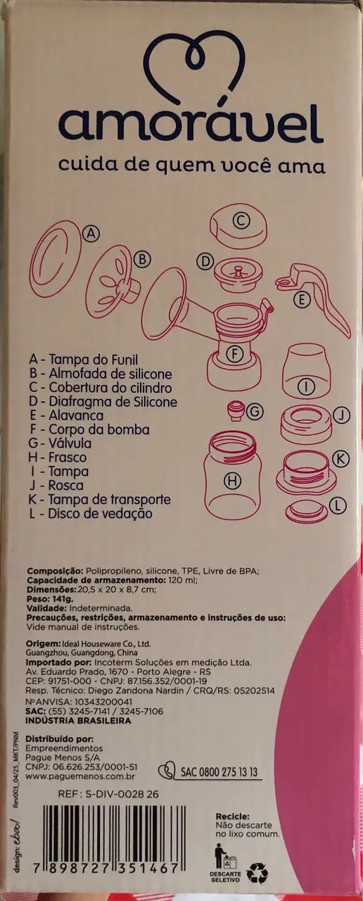 Bomba manual de tirar leite - Foto 5