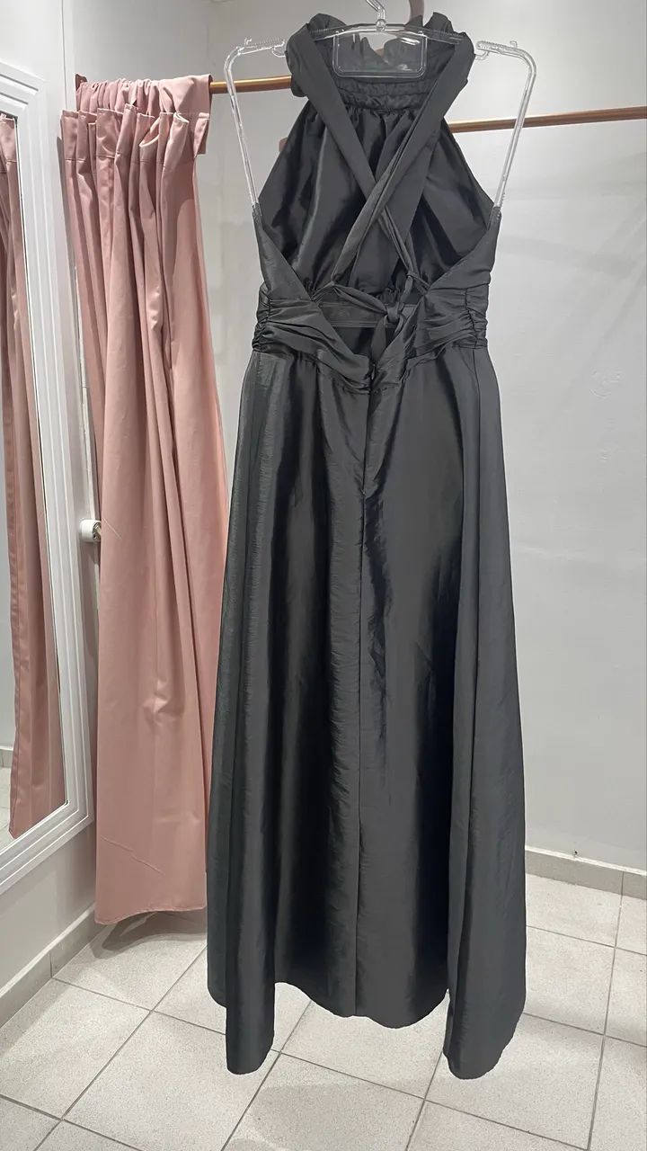 Vestido tafetá prata - Foto 4