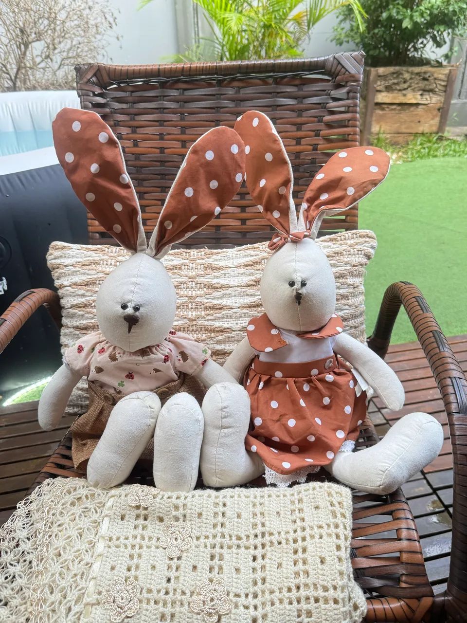 Casal de coelhos artesanais Gramado  - Foto 3