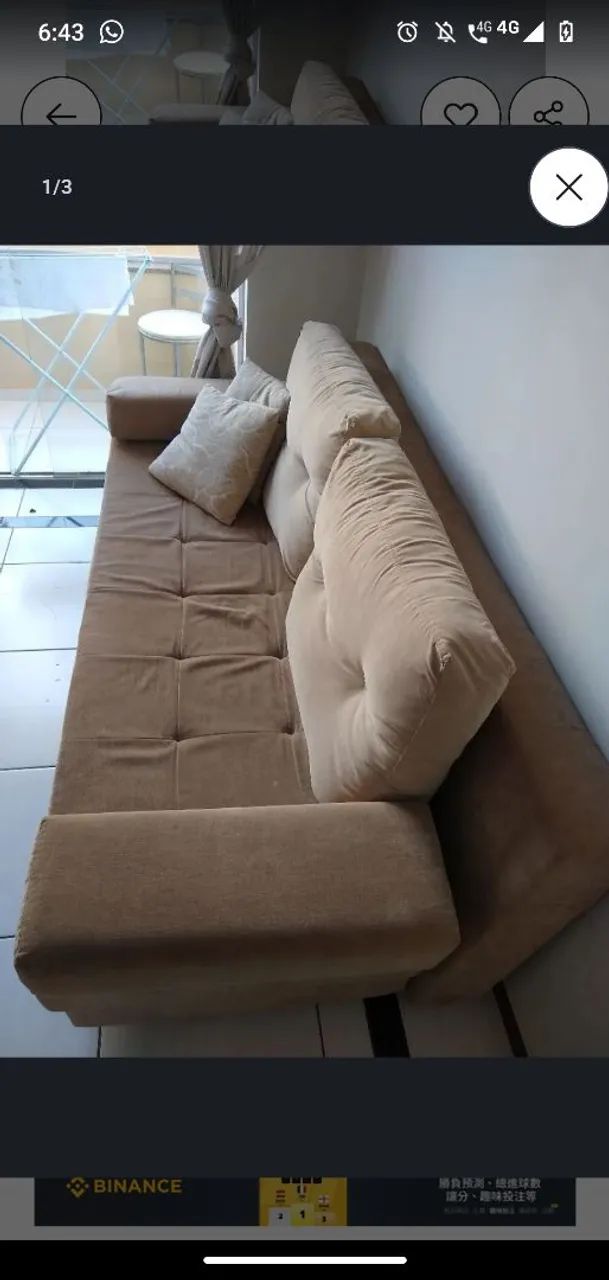 Sofá cama Casal espaçoso e em otimas condições.