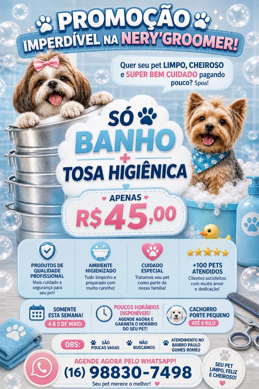 Banho e tosa higiênica 