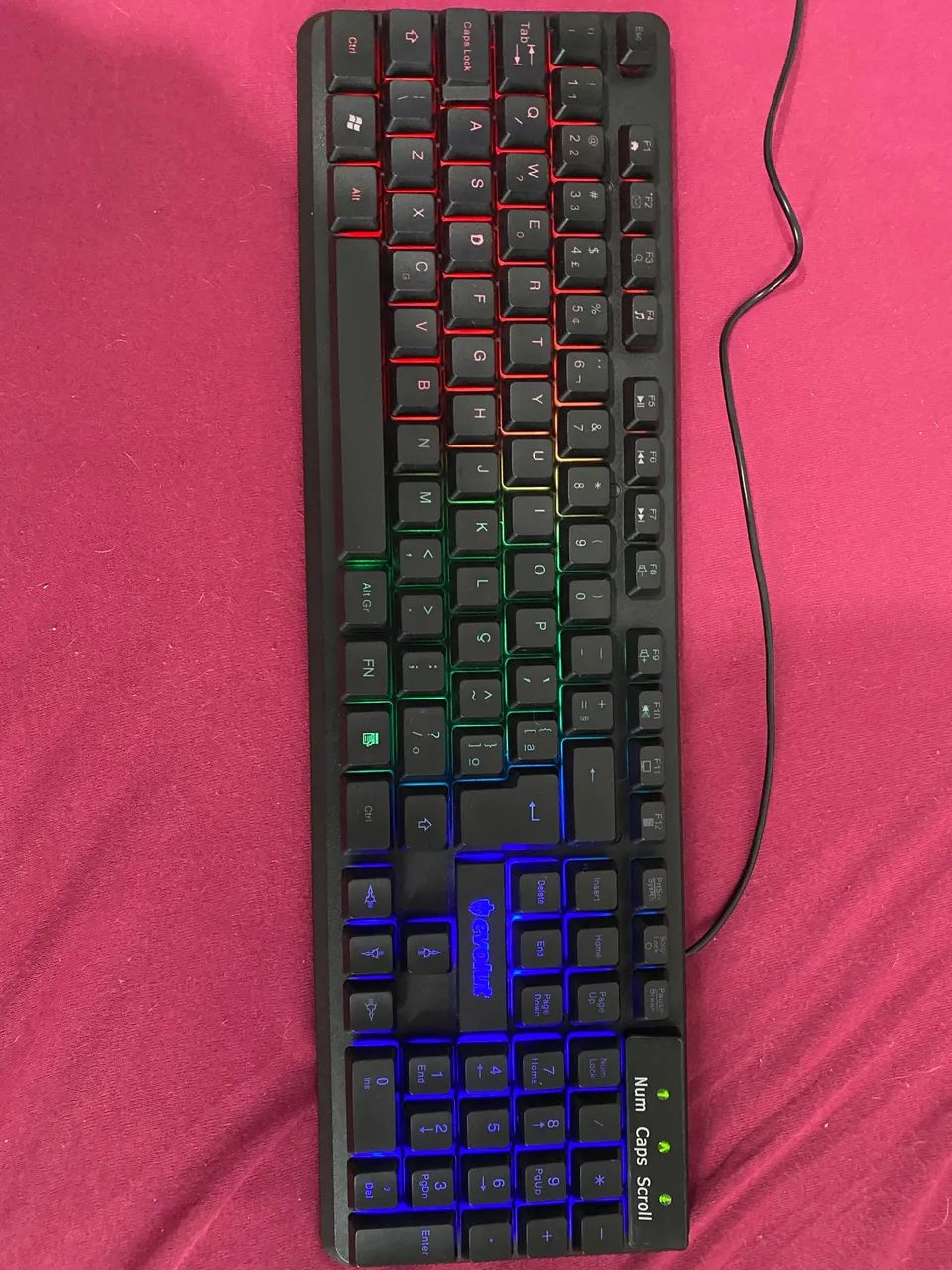 Teclado Evolut RGB c/ Fio - Foto 2