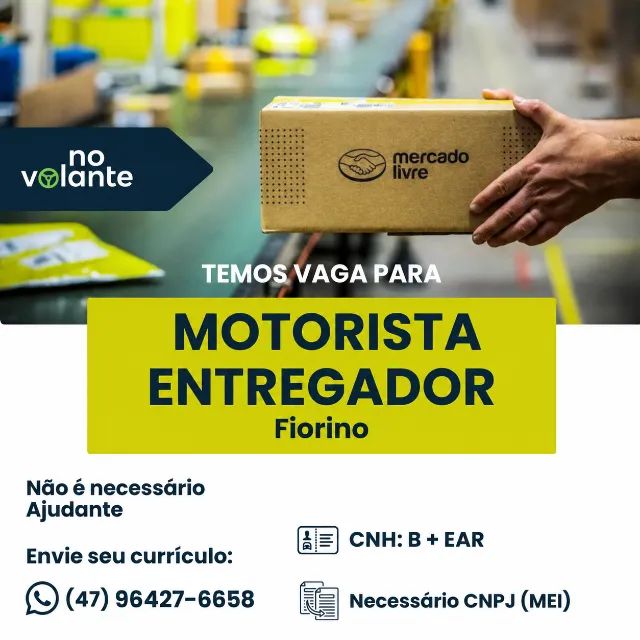Vaga motorista CNH B