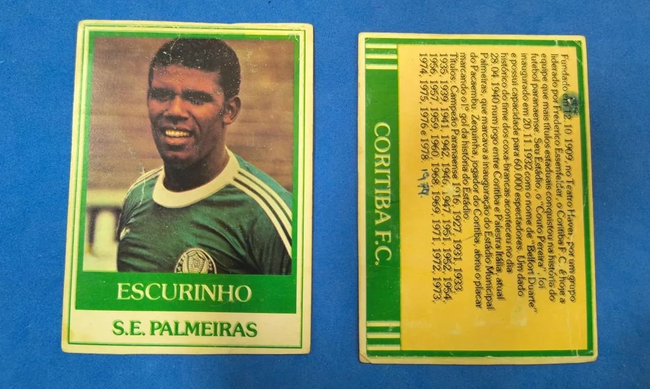 Palmeiras 2 futebol cards ping pong 1979 com erros  - Foto 2