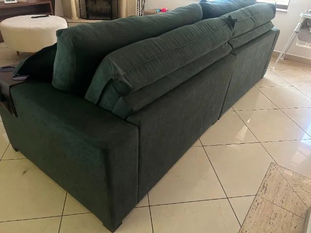 SOFÁ LINHO MISTO - VERDE ESCURO - Foto 4