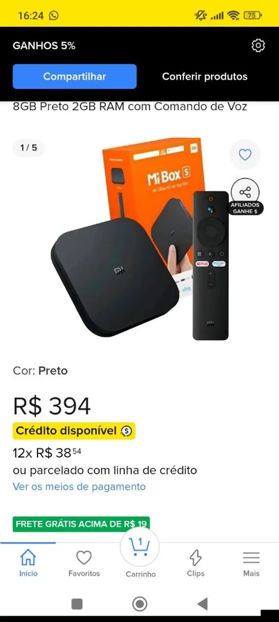 Mi box sem comando de voz 