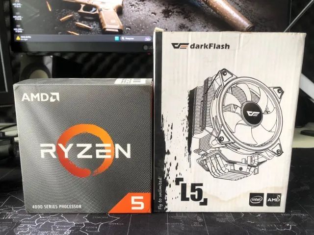 Kit AMD Ryzen 5 4500 + Air Cooler DarkFlash + Vendo kit em excelente e - Foto 3