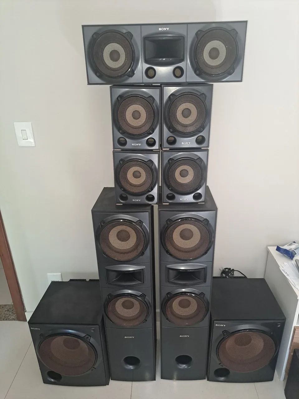 VENDO CAIXAS ÓTIMO ESTADO HOME THEATER SONY 7.2 Str-km7000  - Foto 2