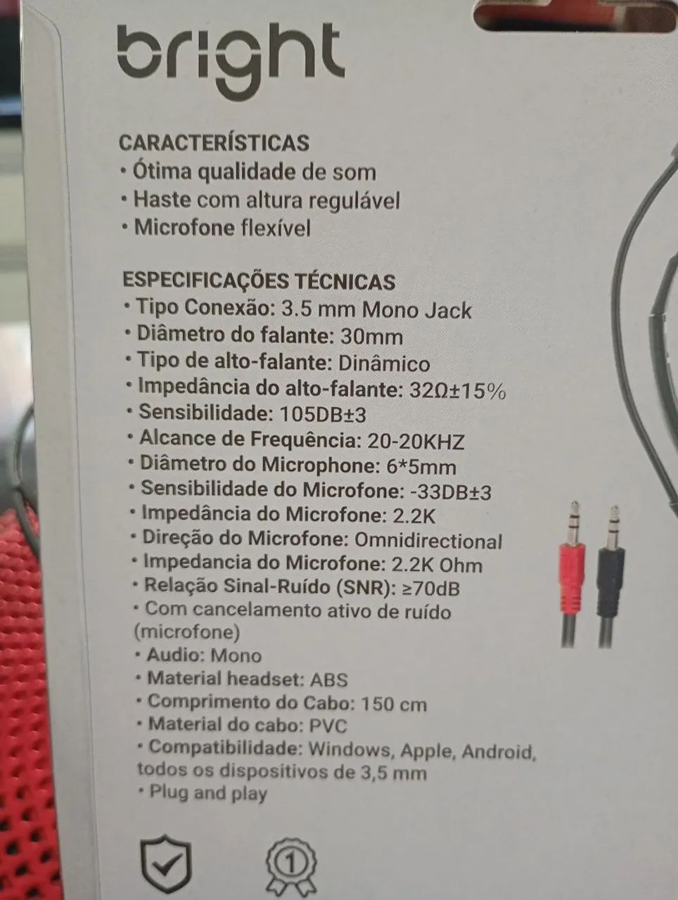Fone de ouvido office bright 0010 - Foto 4