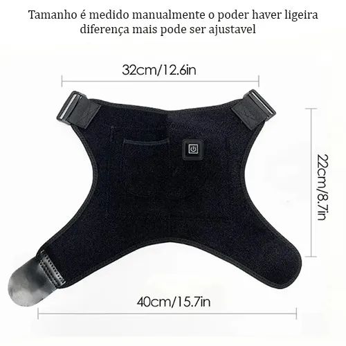Cinta Aquecimento Massageadora Ombro Elétrica Infra Dor Crônica