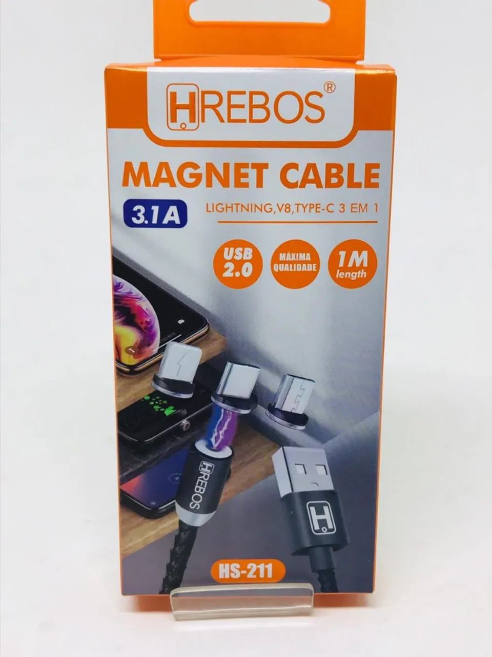 Cabo Magnético Com 3 Pontas Type-C Micro Usb e iPhone - Foto 5