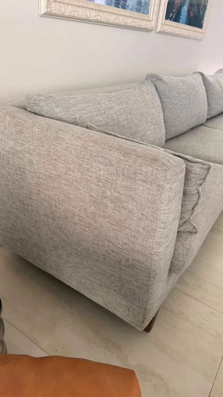 Sofá em linho cinza   - Foto 5