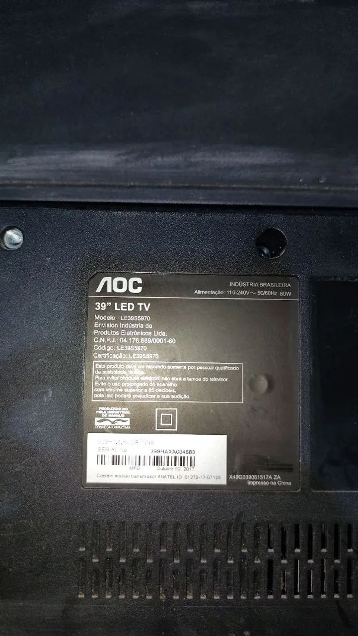 Vendo tv AOC 39 polegadas  - Foto 2