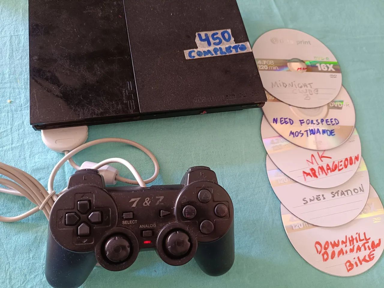 PlayStation 2 C/ Leitor 100% + 5 Jogos Brinde - Foto 2