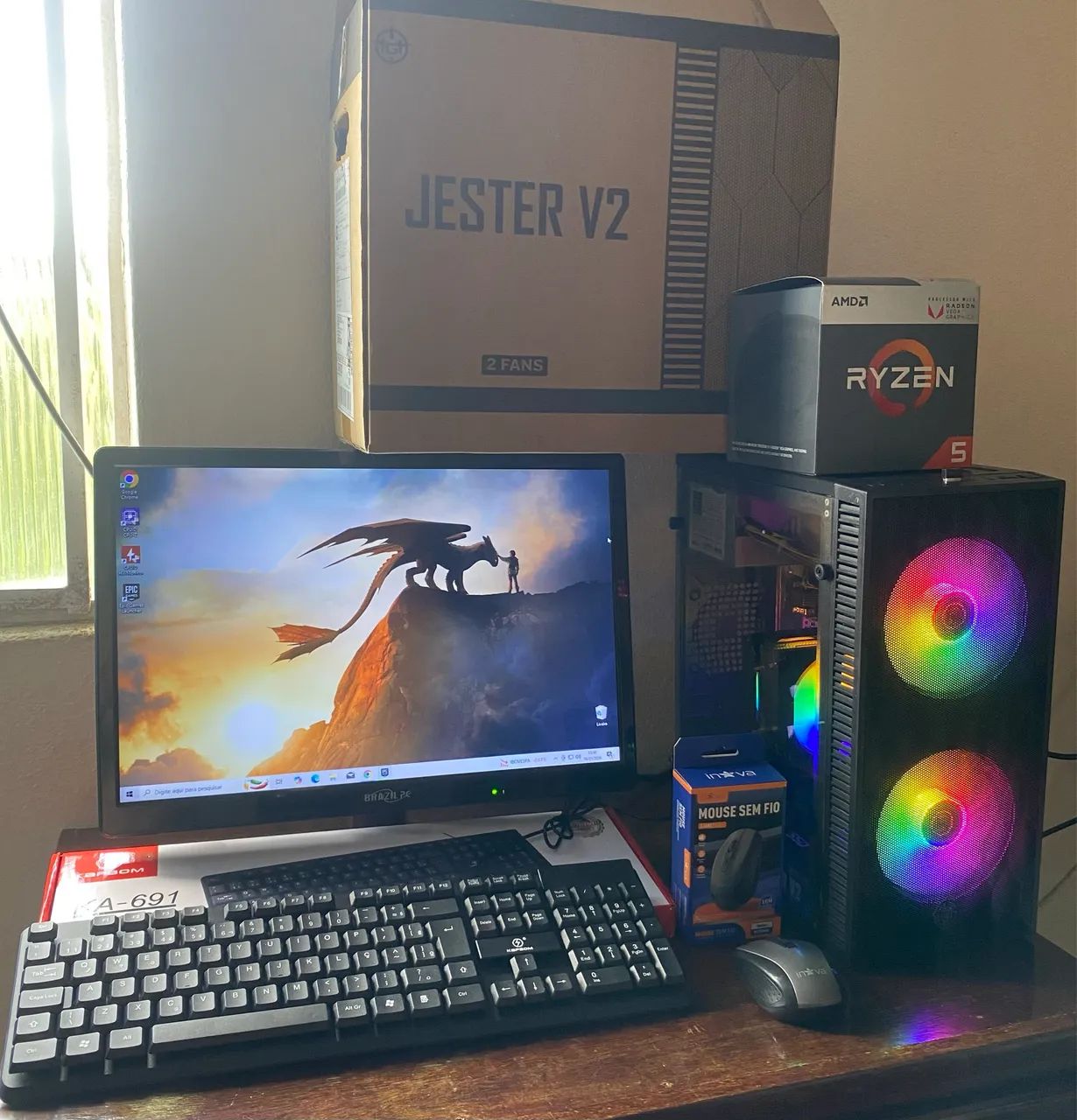 PC Gamer Ryzen 5 Completo - Foto 3