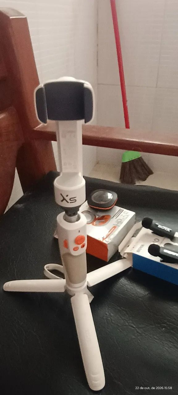 Kit vídeomaker estabilizador e microfones lapela boya