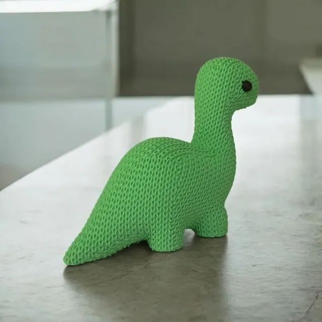 Dinossauro de Tricô 10cm - Decoração Infantil Exclusiva (3D Nidus) - Foto 2