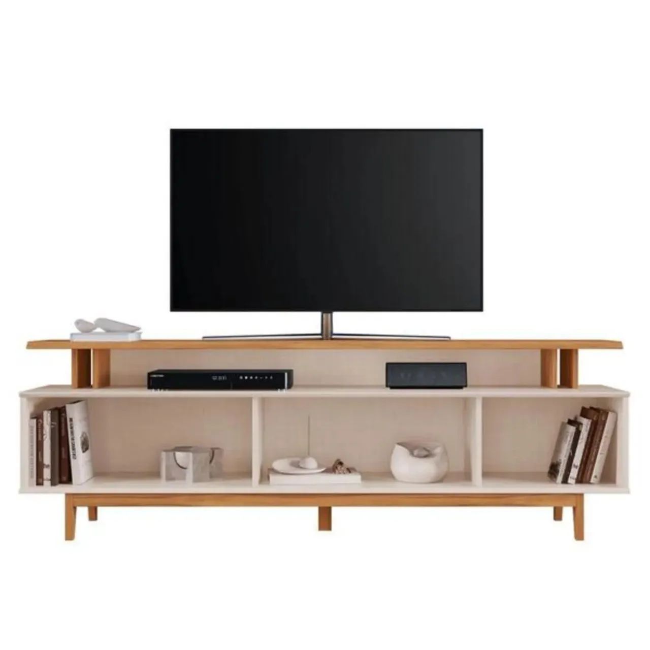 Rack Para TVs Até 75 Polegadas 100% MDF Novo Montagem Grátis Aceitamos Cartão  - Foto 2