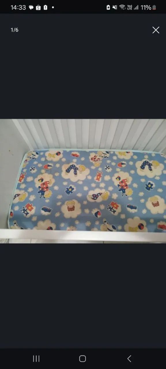 Jogo de quarto para bebê Berço com colchão/ comoda  - Foto 4