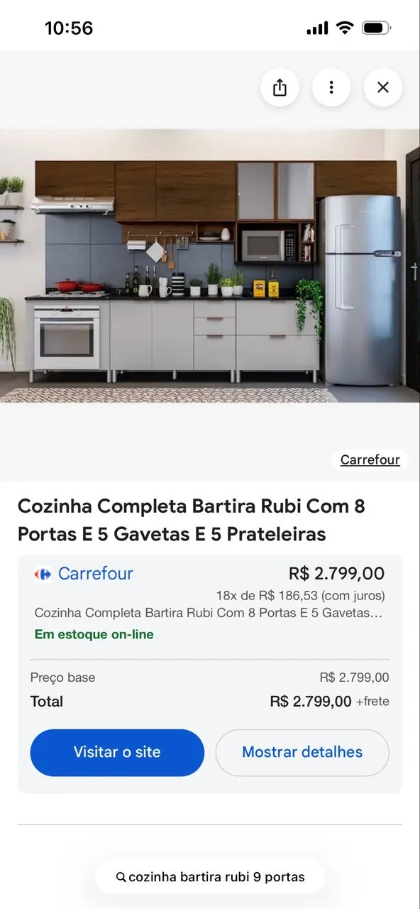 Cozinha Bartira 9 portas e 7 gavetas  - Foto 5