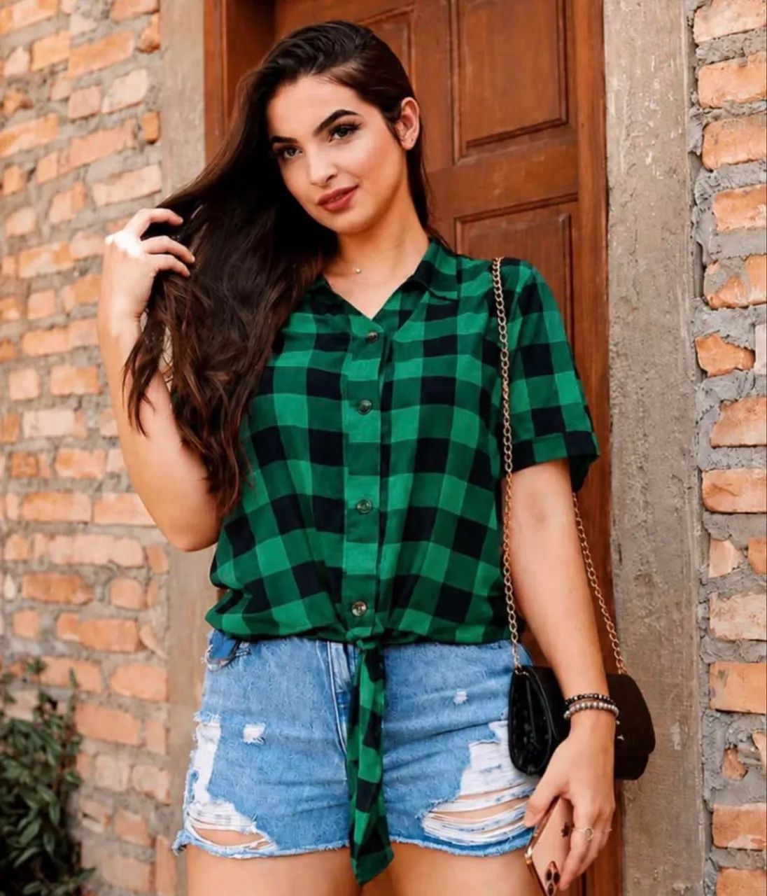 Blusa xadrez (Tamanho M)