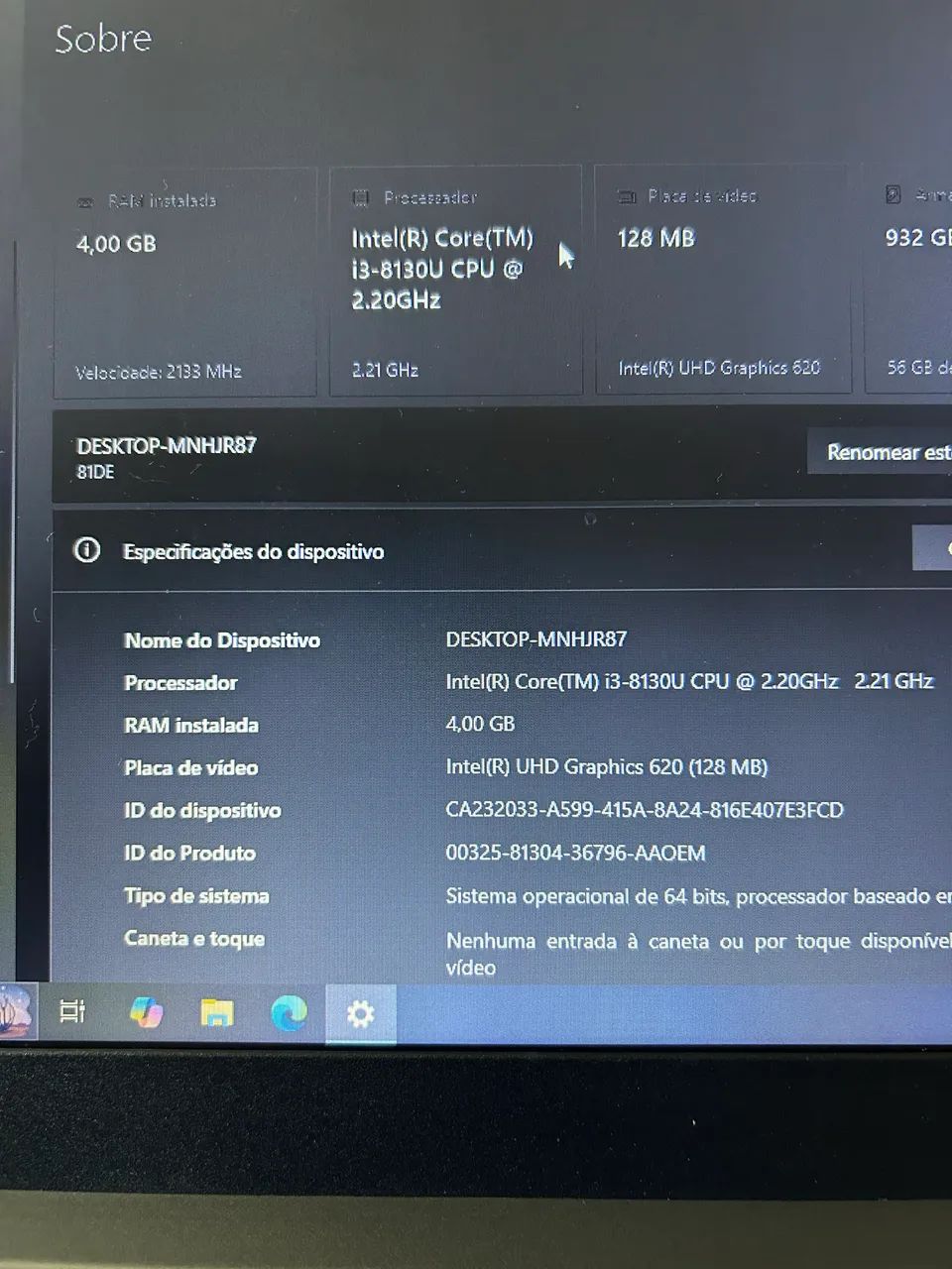 Notebook Lenovo i3 8ª Geração - Bom estado - Ideal para estudos e trabalho - Foto 2
