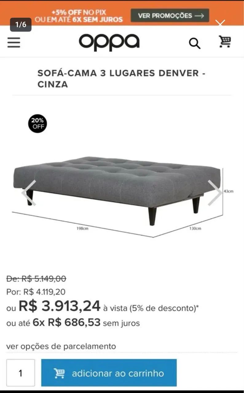 Sofá comprado na tok&stok  - Foto 4