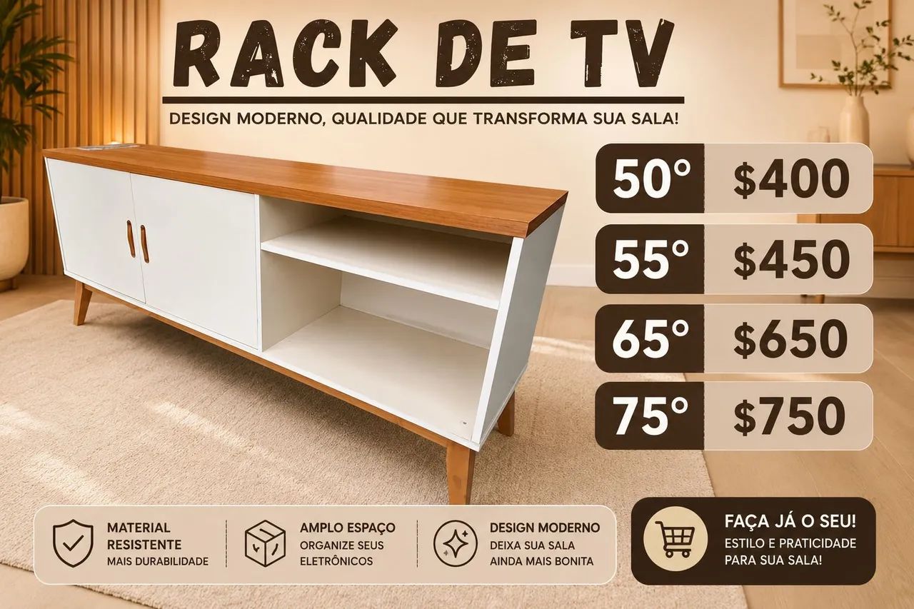 Rack para tv ? mdf  - Foto 3