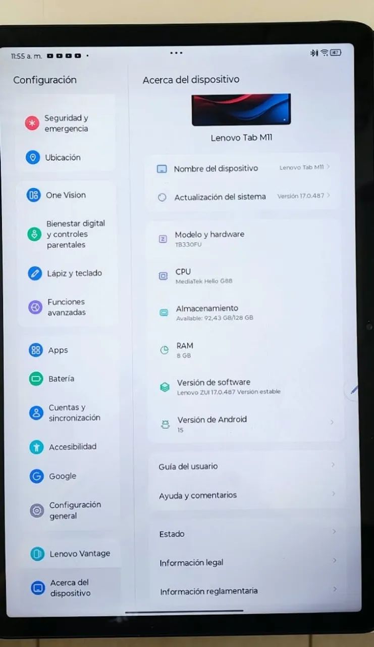 Tablet Lenovo M11 128G de memoria 8g de RAM - Foto 3